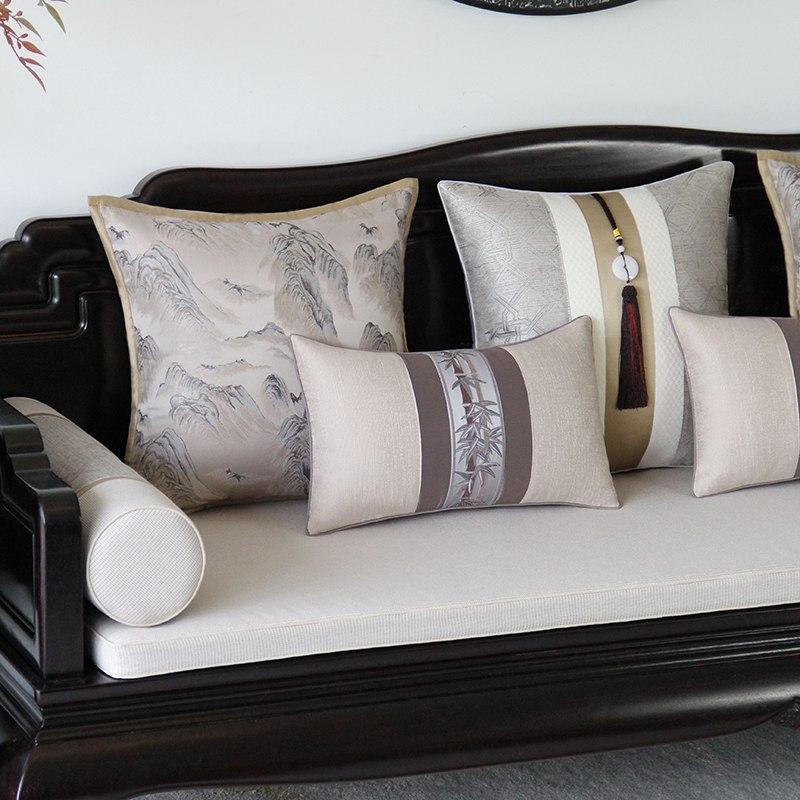 中式红木沙发坐垫高端客厅新中式E罗汉床垫子五件套四季通用定制