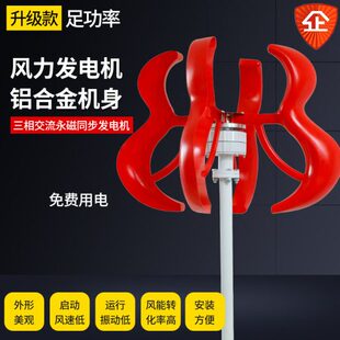 新款葫芦 启展示 抗电风风力发电机乃尔 风垂型轴直强风 微风动