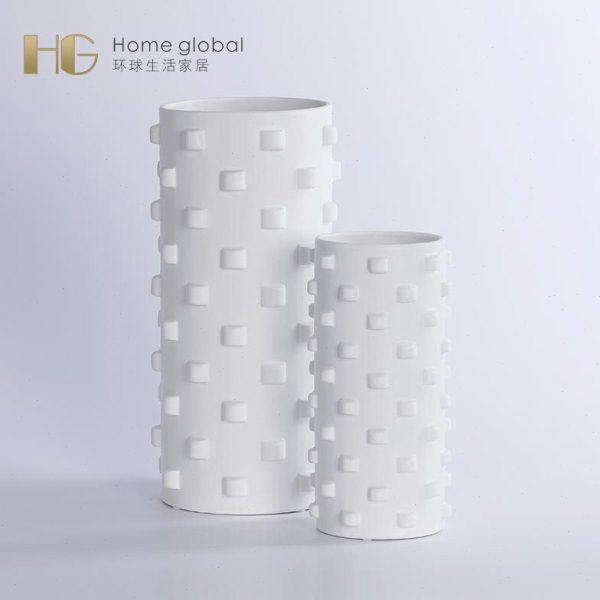 环球家居客厅电视柜玄关白色凸点陶瓷花瓶样板房软装装饰花器摆件,家居饰品,花瓶,淘宝优惠券,粉丝福利购,淘宝优惠卷