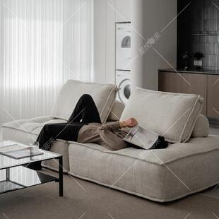 懒人沙豆腐沙发块组合公人寓小户型意式简约方休无品牌/闲单卧发