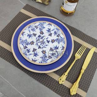 星级酒店用品瓷台摆陶餐具套装 饭店盘碗LOGO印字 中会INM所餐厅式