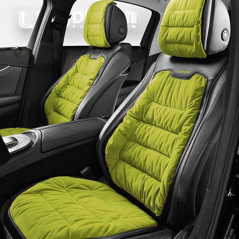 2023新车款汽坐垫冬季保暖加热座垫61277绒毛车垫季子四通用座椅