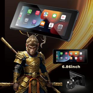 6.86寸摩托车机车行车记录前c双镜后M530头无线仪arplay夜视防水