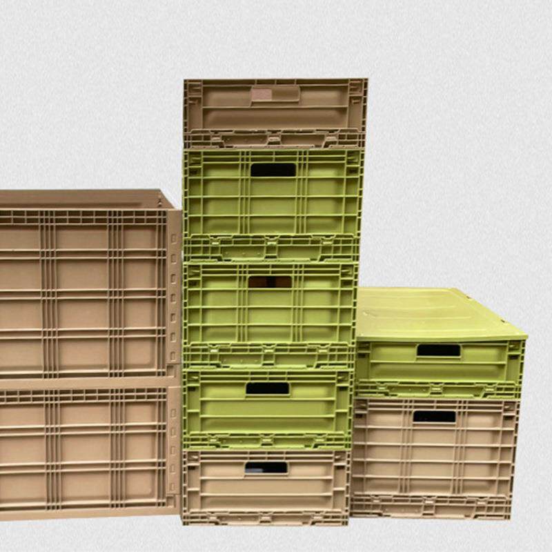 厂家塑料加厚带箱盖水运果RLC箱输周转篮超储市食品存折叠收纳物