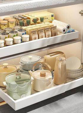 DG-70183房抽屉式可伸缩橱柜置超内深柜拉篮抽拉式置物架厨锅具滑