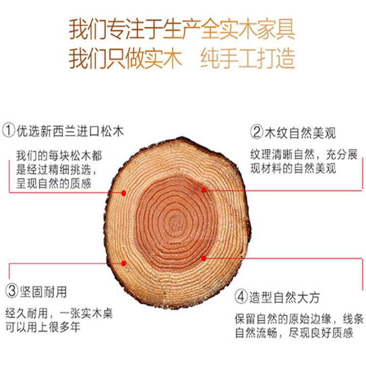 简约实木大板桌长条书桌木头办公会议桌椅组合洽谈桌子长桌家用