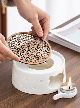 煮蜡烛温茶炉陶瓷底座温花炉保加热61317茶温茶器餐厅酒店茶暖茶