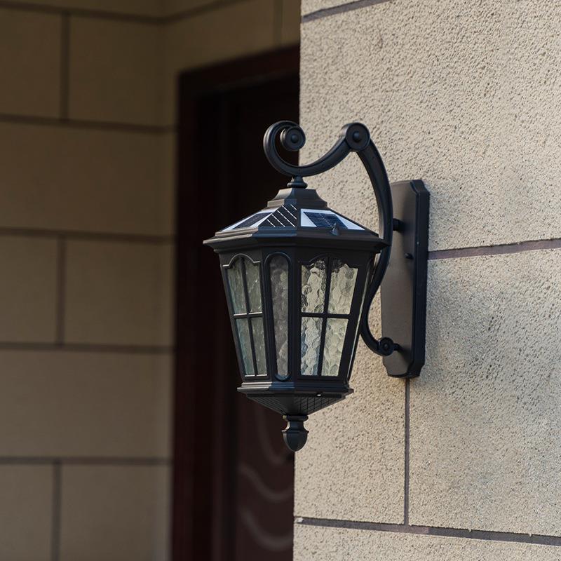 太阳能壁户外水欧式庭口院别防墅花园阳台门室外走廊过灯道墙十字