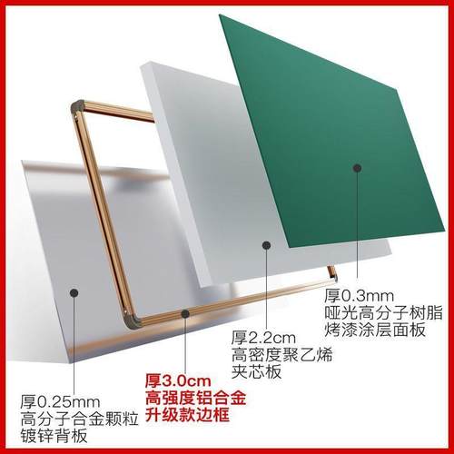 室大黑板家用绿教学培训磁性挂式学教校导班大辅号无959尘粉笔板