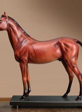 马TJR成玉石生肖马年摆件功招财客厅玄关办公室装到饰保开门红险