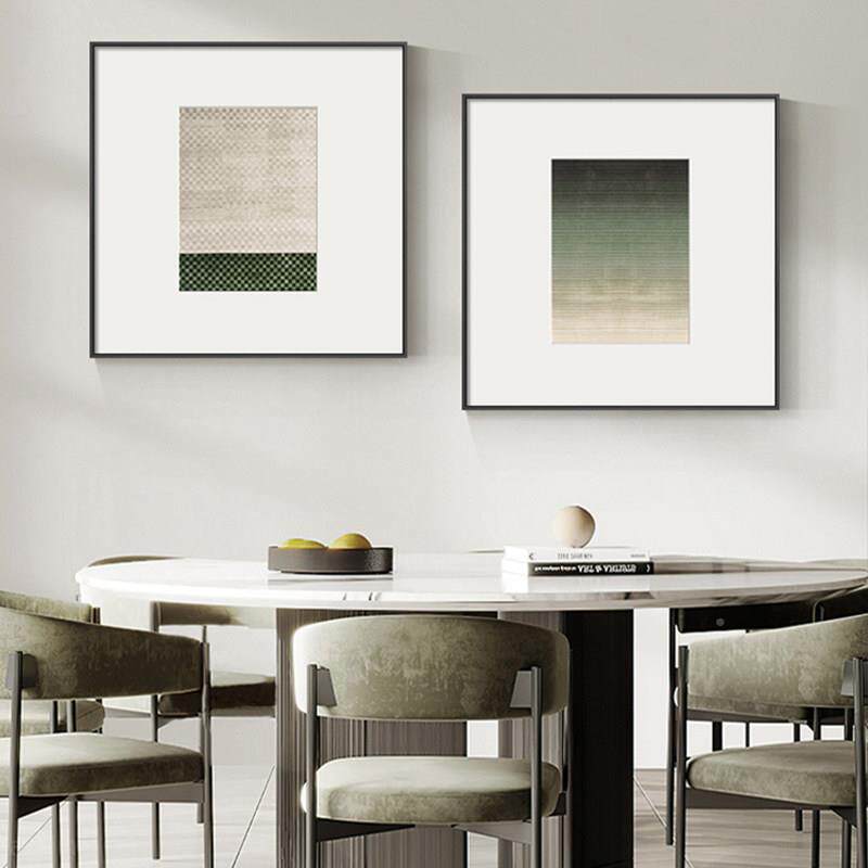 餐厅装饰画高档轻奢绿高级感现代简约饭墙QMYH-202厅色客厅沙发背