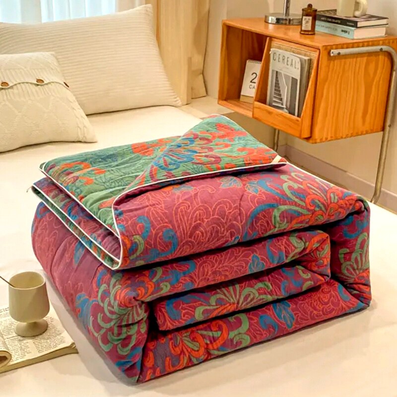 秋冬被四件套双层纱100全棉大豆被冬被情侣A类空调被无萤光剂机洗,床上用品,棉花被,淘宝优惠券,粉丝福利购,淘宝优惠卷