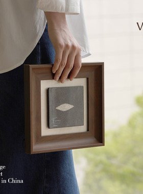 梵其【逸马】法式中古风实木装饰画桌面相框摆件客厅卧室艺术壁画