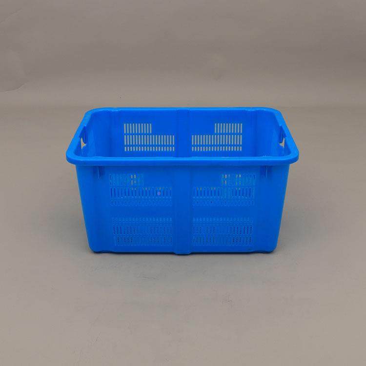 厂家供蓝670箩塑料可VVM套叠周转直箩水果箩670*4703*4色0mm