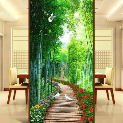 新款A75425d钻石画竖版林阴小路十字玄绣客厅欧式粘满钻贴绣钻画