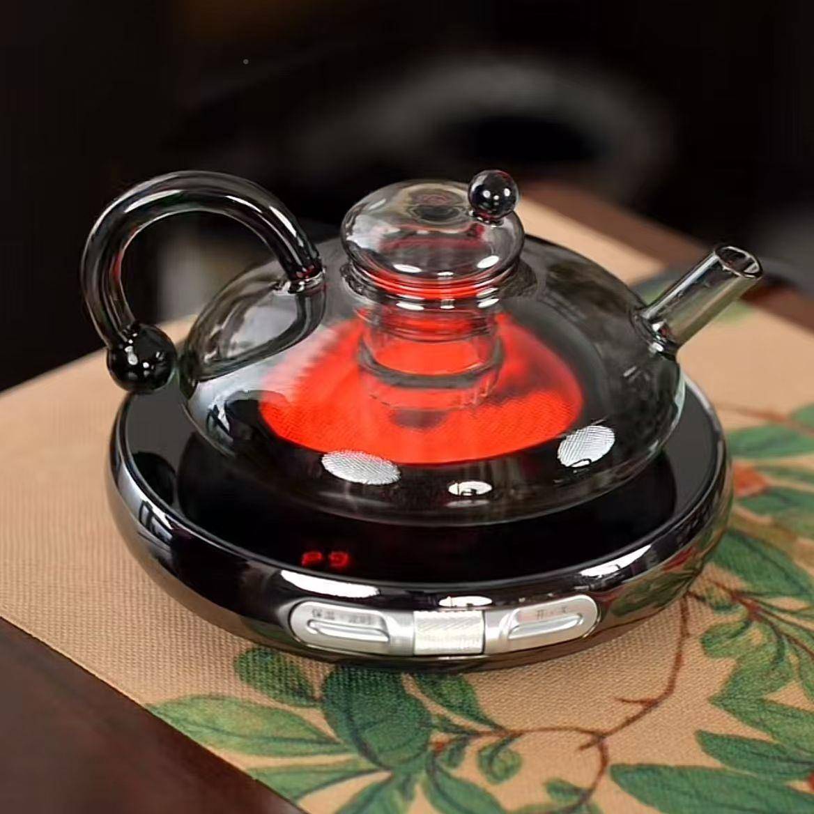 电茶陶炉煮炉电热炉超薄茶烧水具煮茶家用泡壶耐高温423玻璃茶套