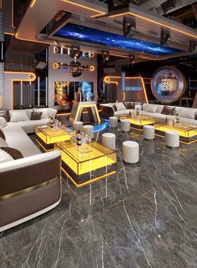 kt吧沙发轻奢直排313沙发茶v几组合酒吧会所派清对房包厢卡座专用