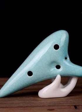 陶笛1孔音CFBG调AC2陶二瓷制中作初学学校教学十孔陶笛厂家