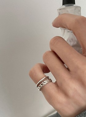 法式尾戒小拇指戒指女戒指可调节大小食指戒N指网红爆款简约冷淡