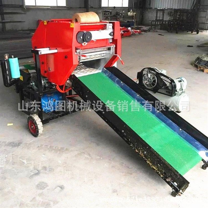 青饲包料保鲜打捆膜机柴油动力x三缸液SJP压打草包机养殖裹饲缠膜