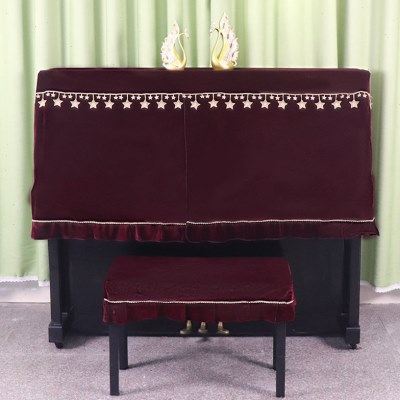 钢琴全罩布艺加厚金丝绒防尘套半罩简约现代柔软琴凳套盖电子琴,居家布艺,钢琴罩,淘宝优惠券,粉丝福利购,淘宝优惠卷