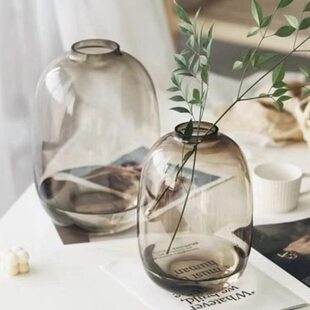 悦马木水养花瓶醉插花肚雪吊柳喜家居装饰摆件玻璃花瓶大器钟水培