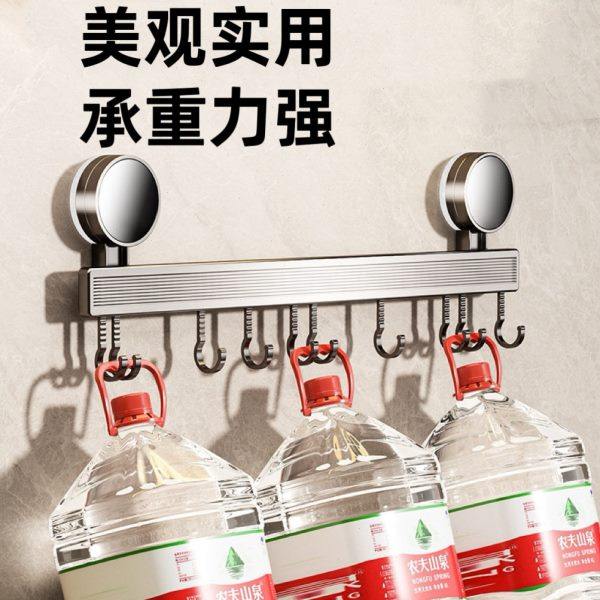 吸盘置物架免打孔厨房收纳置物架挂钩架锅铲抹布刷子收纳架太空铝,厨房/烹饪用具,水槽置物架,淘宝优惠券,粉丝福利购,淘宝优惠卷