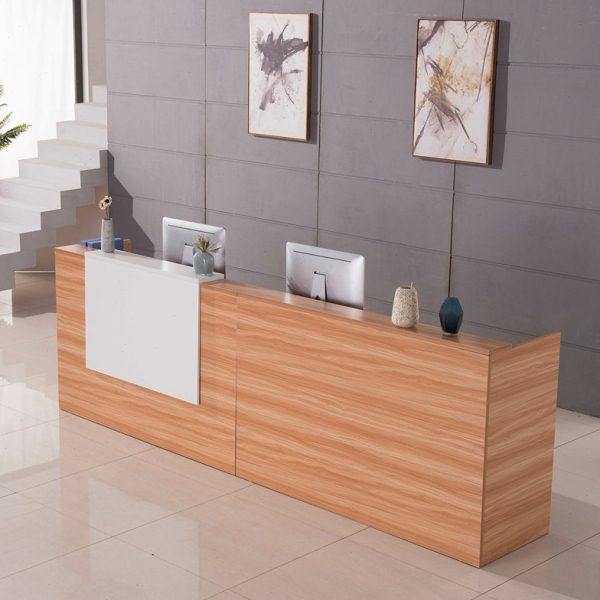 长沙接待台公司迎宾台简约现代接待桌大气时尚长方形咨询台收银台