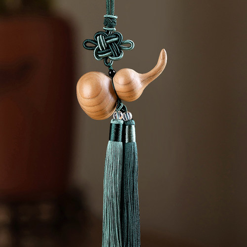 葫芦挂件桃木福i禄平安葫芦老桃木原木色手捻把玩手把件平安车挂