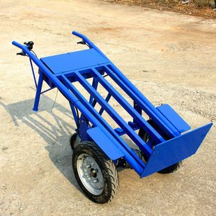 电动手推鸡公车全自动搬运小推车平板运输工地拉货爬坡电动老虎车