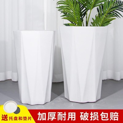 德国品质落地花瓶高款大口径30以上40花盆N富贵竹客厅摆件陶瓷简