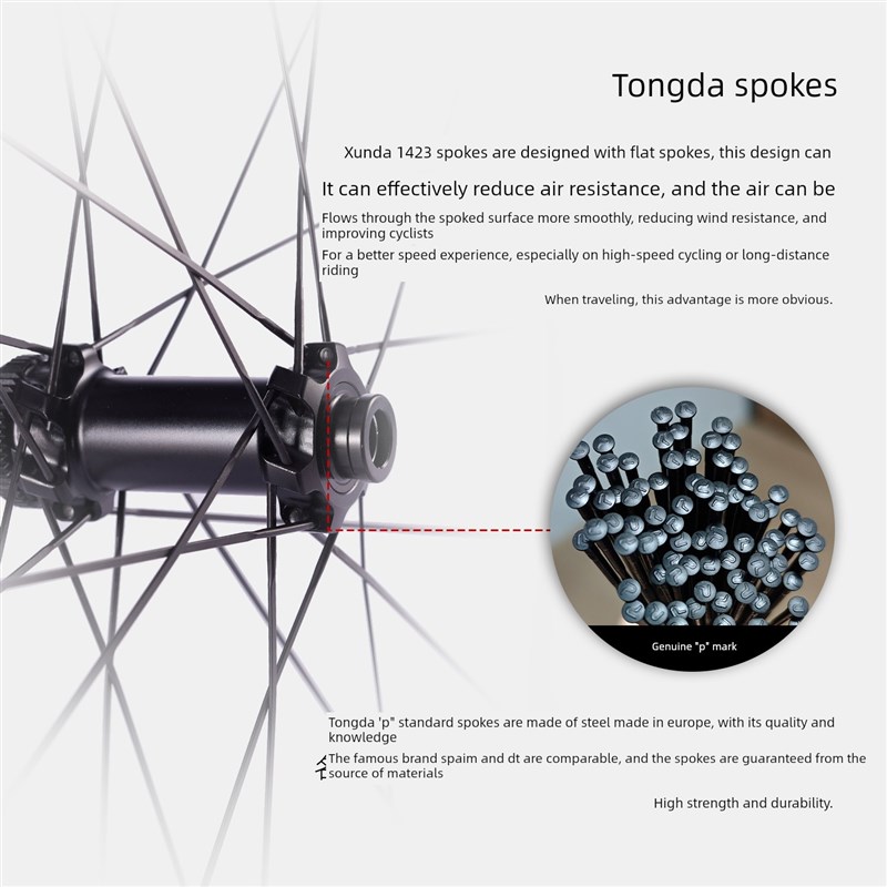 Csc轻质碳纤维轮组盘式制O动器公路自行车山地自行车轮毂协达平辐