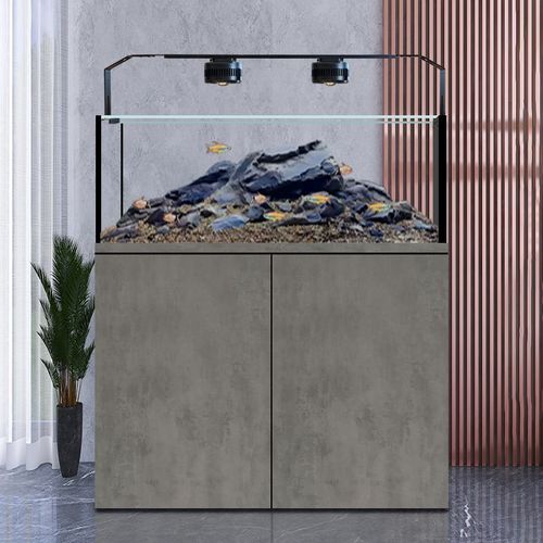 迪顺2025新款鱼缸原生野采极溪流缸超白玻璃底部过滤兰寿水族箱