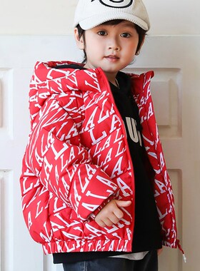 男童短款宝宝羽绒服连帽2024新品儿童羽绒服中小童1-3-6-8岁23809