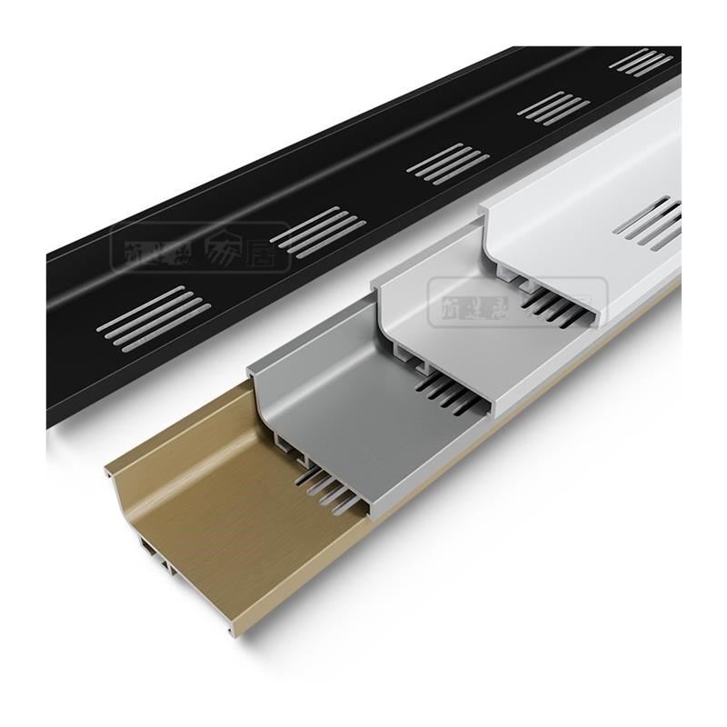 透气孔免拉手白色L型下柜金属五金型材地柜铝材厨房X橱柜柜门把手