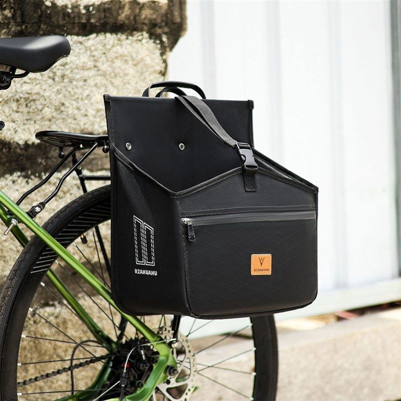 山地自行车大容量车筐骑行后货架篮收纳包后座尾筐学生书包装备