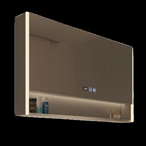 智能浴室镜柜化妆室挂墙式镜箱带灯浴室镜单独收纳一体柜带置物架