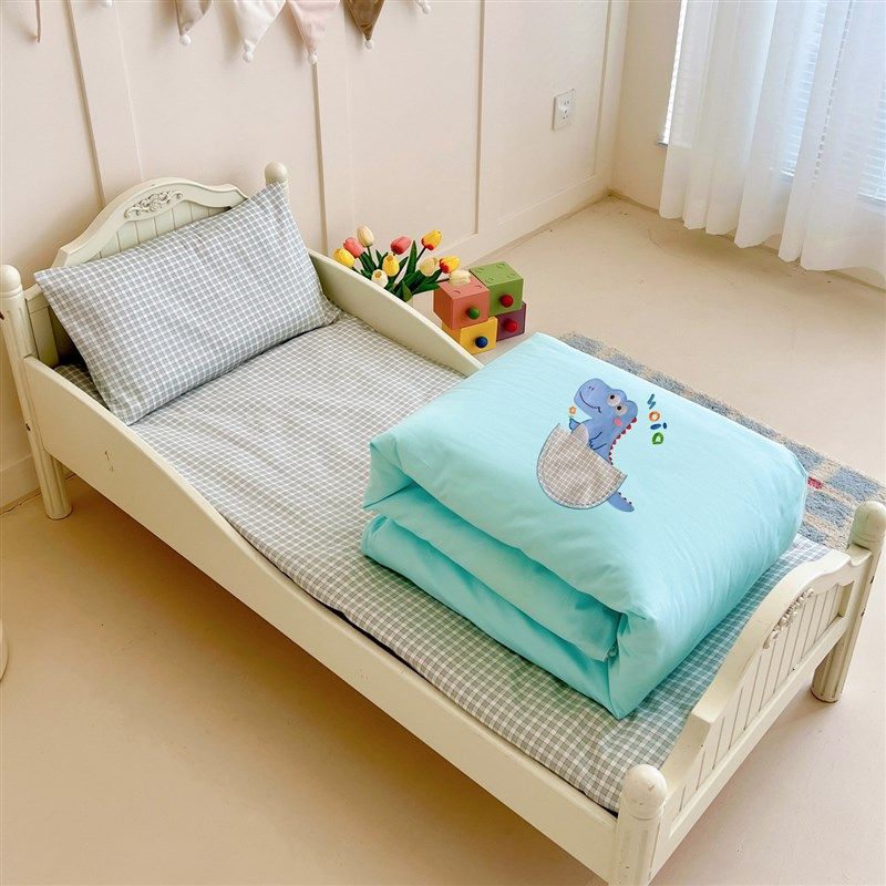 纯棉幼儿园被子三件套宝宝午睡入园专用被套被褥六七件套儿童床品