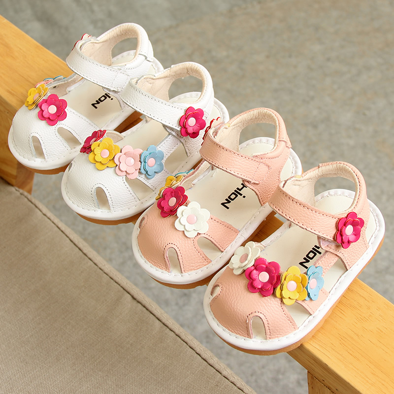 叫叫鞋凉鞋幼儿学步鞋软底防滑2岁宝宝鞋夏女不掉婴儿小童公主0-1