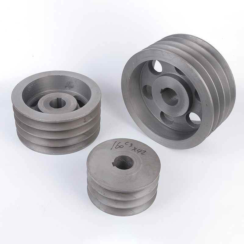 铸铁皮带轮双槽电机轮皮带盘A/B/C/D型单槽2A平厂家三角传动轮