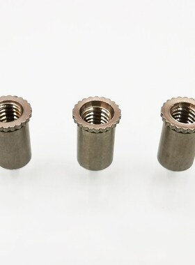 DSOS-M2-2.4/7/9.5花齿压铆柱盲孔不锈钢花齿压铆螺柱滚花螺母柱