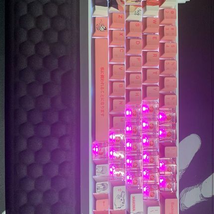 粉色makima 键帽 适配wooting ez63 made68 美加狮 mu68pro rs7等