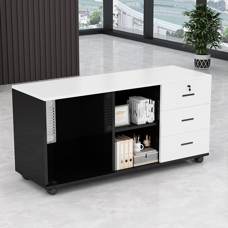 办公室落地矮柜储物柜文件柜简约现代桌下收纳柜置物柜边柜资料柜