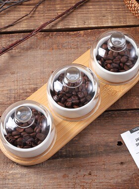 logo定制咖啡闻香罩咖啡杯测锁香杯透明玻璃R罩甜品展示咖啡器具