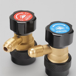 鸿森R134A汽车空调加氟快速接头全铜快接空调加雪种转换接头可调