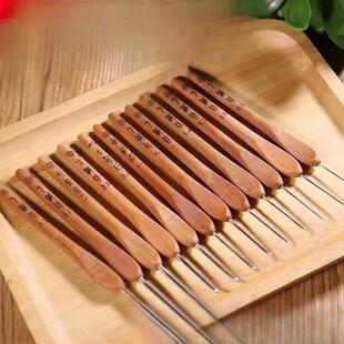 七针坊木XX828715柄三代针手手工编织钩工枣具工毛线不锈钢