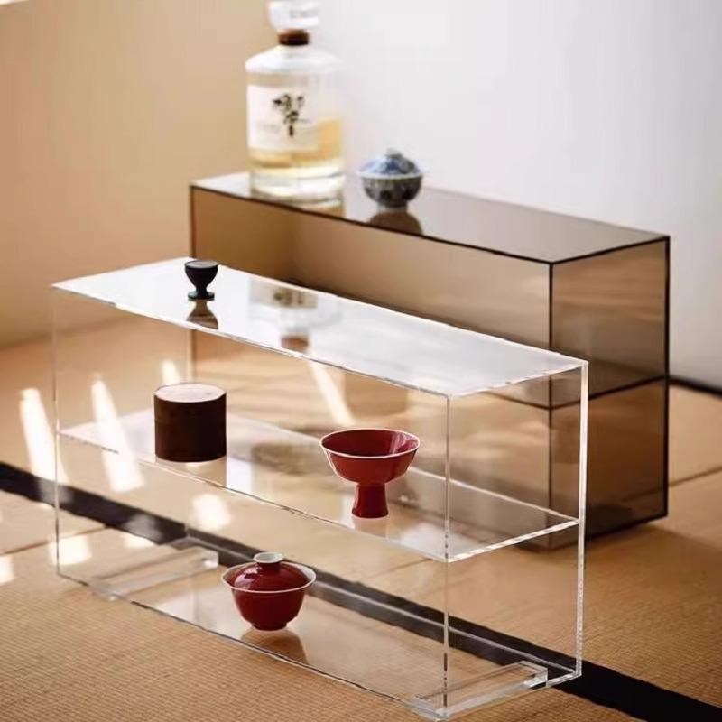 亚克力镂c空茶具收纳架置物架家用透明茶具茶杯茶壶展示架壁挂架