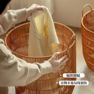 轻奢颜值仿藤编脏衣篓家用脏衣收服F99TTS9H筐脏衣篮浴室卫生间高