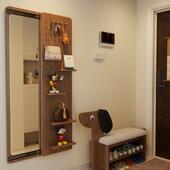 隐形穿衣镜拉推闭关墙全身镜子小户型贴遮挡壁挂洞洞F 2855板玄关