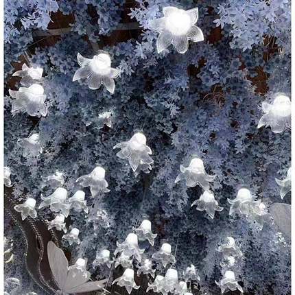 具庆新款婚道网红玉兰花吊景串紫荆花XW吊顶灯酒店婚礼堂舞台背装